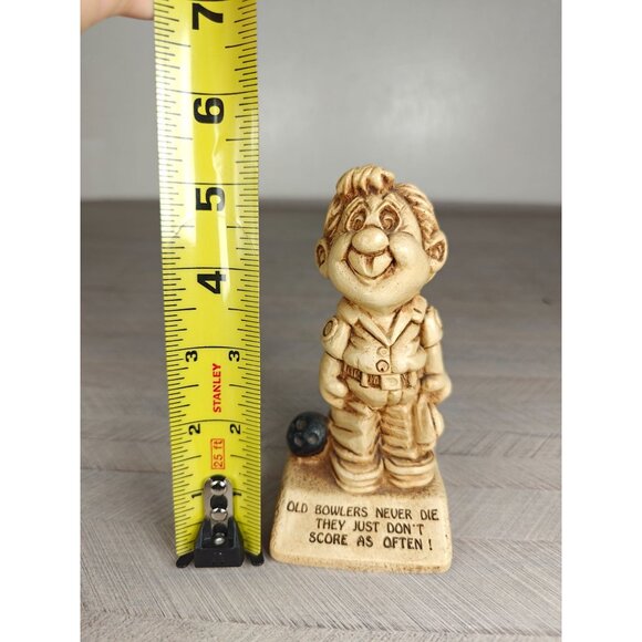 Vintage 1970 Paula Originals Old Bowlers Humor Statue W/bowling Ball Made In Usa - Picture 6 of 6